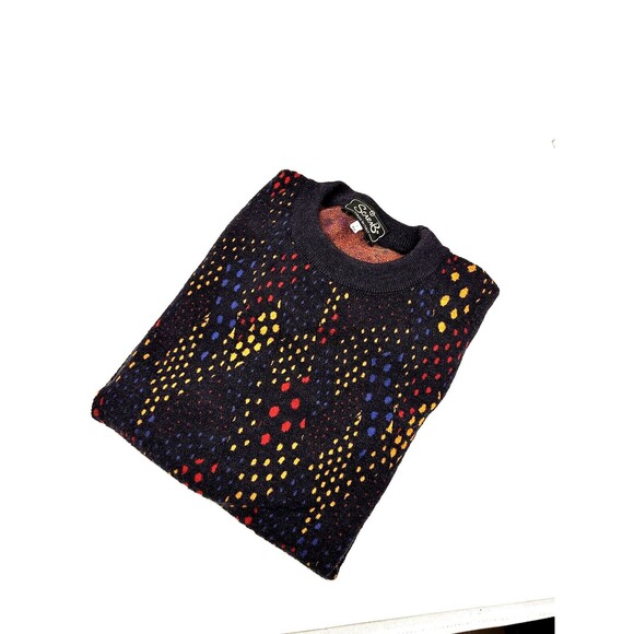 ScaraB Other - Vintage  ScaraB Italian Sweater Men's 52  wool blend  Abstract Crew Neck Grandpa
